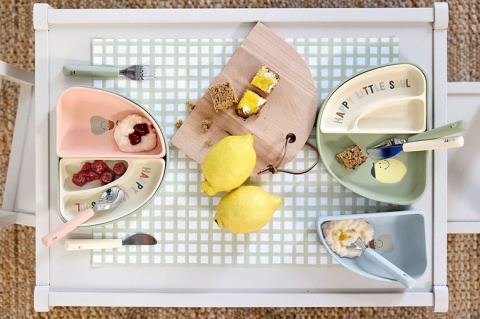 Lassig Zestaw sztućców ze stali nierdzewnej z silikonową rączką 3 el. Happy Fruits Cherry