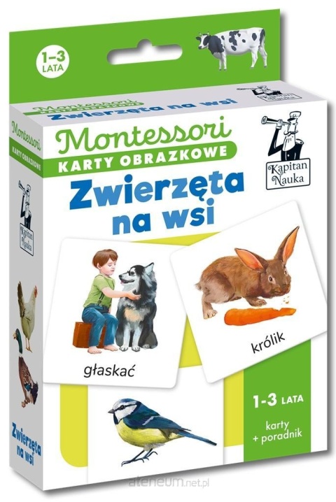 Montessori Karty obrazkowe Zwierzęta 1-3 lata