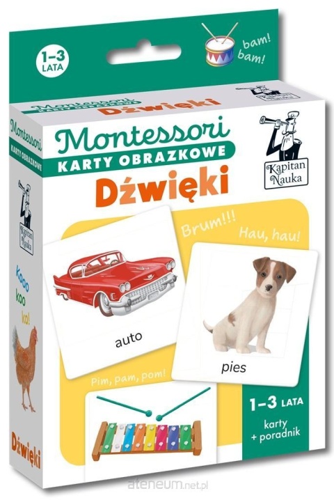 Montessori. Karty obrazkowe Dźwięki (1-3 lata)