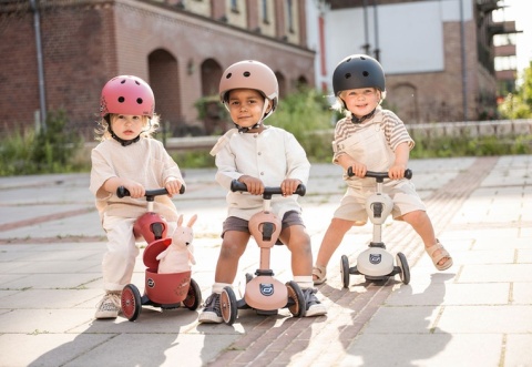 SCOOTANDRIDE Highwaykick 1 Push and Go 2w1 Jeździk i hulajnoga z rączką do prowadzenia 1-5 lat Mocha