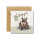 HI LITTLE HELLO MAMA BEAR - KARTKA Z OKAZJI NARODZIN DZIECKA