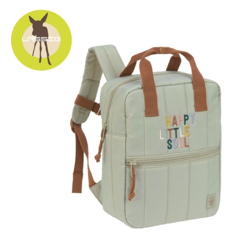 Lassig Plecak mini kwadratowy Little Gang Light khaki