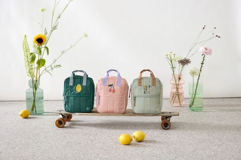 Lassig Plecak mini kwadratowy Little Gang Light khaki