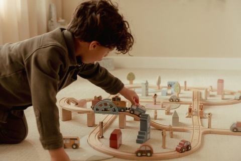 Little Dutch Drewniana kolejka XXL - 114 elementów FSC