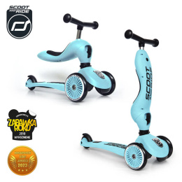 SCOOTANDRIDE Highwaykick 1 2w1 Jeździk i hulajnoga 1-5 lat Blueberry