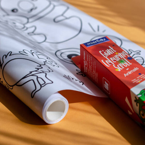 mierEdu Gigantyczna kolorowanka w rolce - Zwierzęta