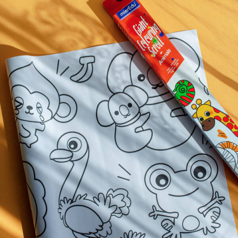 mierEdu Gigantyczna kolorowanka w rolce - Zwierzęta