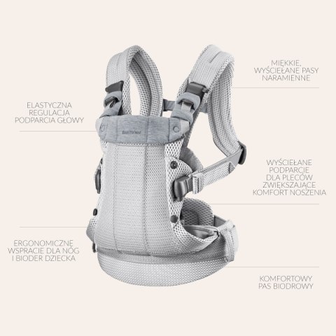BABYBJORN - nosidełko Harmony 3D Mesh, Szary Beż