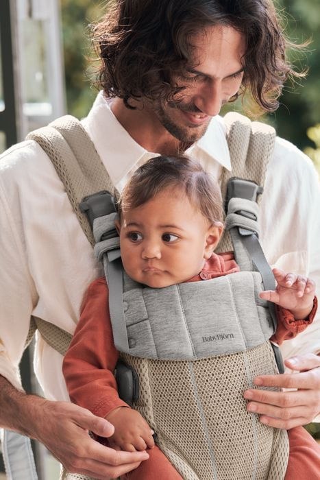 BABYBJORN - nosidełko Harmony 3D Mesh, Szary Beż