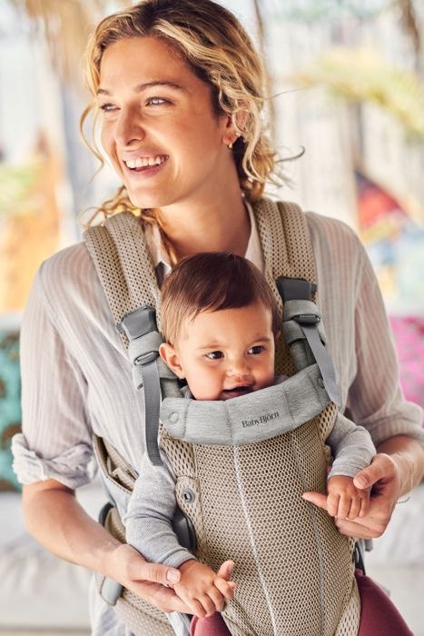 BABYBJORN - nosidełko Harmony 3D Mesh, Szary Beż