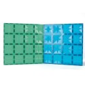 Cleverclixx - Klocki magnetyczne Big Plates Blue Green - 2 el.