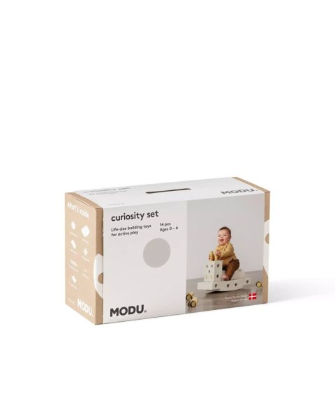 MODU Curiosity set - Kreatywne klocki rozwijające motorykę dużą, Sand Grey / Honey Yellow