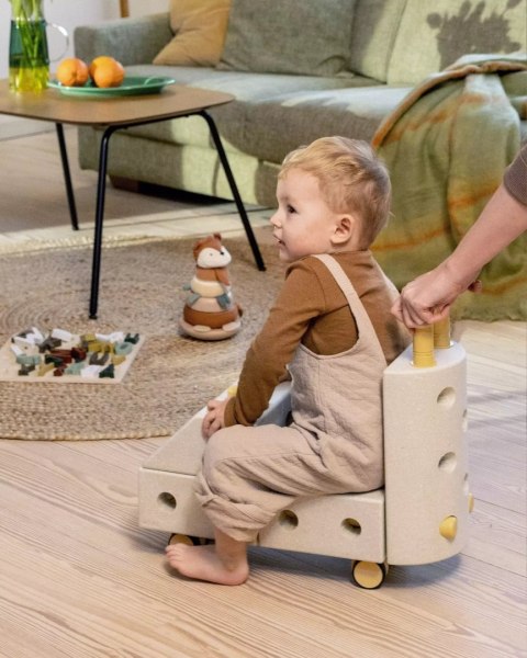 MODU Explorer set - Kreatywne klocki rozwijające motorykę dużą, Sand Grey / Honey Yellow