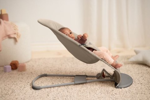 BABYBJORN - leżaczek BALANCE SOFT WOVEN/JERSEY Tri Fabric, Piaskowoszary