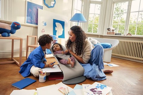 BABYBJORN - leżaczek BLISS 3D Jersey - Sand Grey