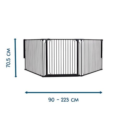 BabyDan - Bramka ochronna zewnętrzna Carl Wide X, czarna