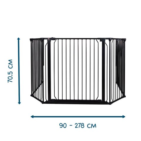 BabyDan - Bramka ochronna zewnętrzna Carl Wide XX, czarna
