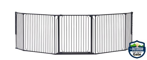 BabyDan - Bramka ochronna zewnętrzna Carl Wide XX, czarna