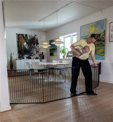 BabyDan - Bramka ochronna zewnętrzna Carl Wide XXX, czarna