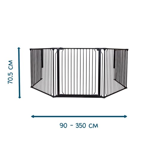 BabyDan - Bramka ochronna zewnętrzna Carl Wide XXX, czarna