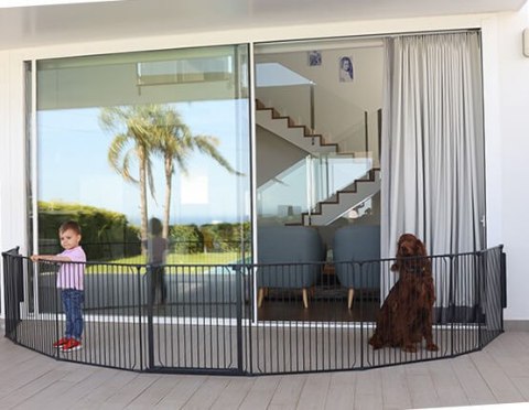 BabyDan - Bramka ochronna zewnętrzna Carl Wide XXX, czarna