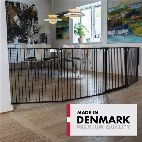 BabyDan - Bramka ochronna zewnętrzna Carl Wide XXX, czarna