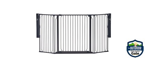 BabyDan - Bramka ochronna zewnętrzna Carl Wide, czarna