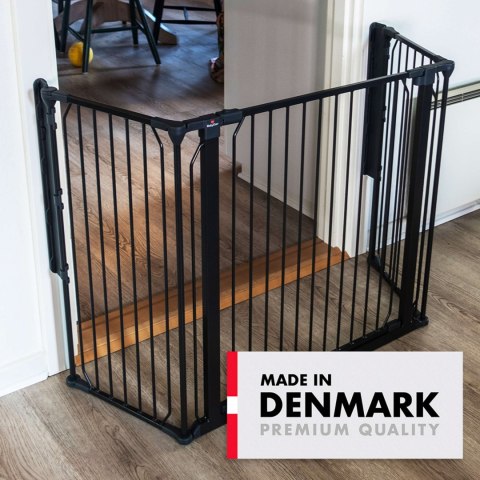 BabyDan - Bramka ochronna zewnętrzna Carl Wide, czarna