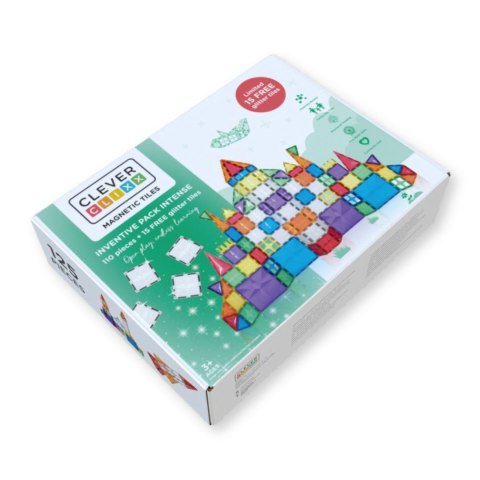 Cleverclixx - Klocki magnetyczne Inventive Pack Intense 110 el. + 15 el. gratis