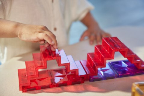 Cleverclixx - Klocki magnetyczne ze schodami - Stairs Set Intense 34 el.