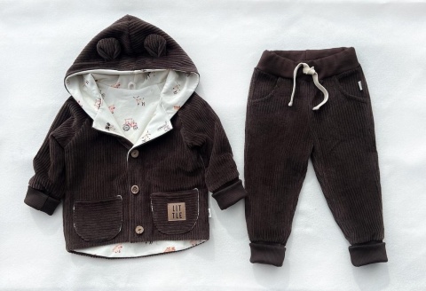 Kombinezon sztruks - beż lub czekolada