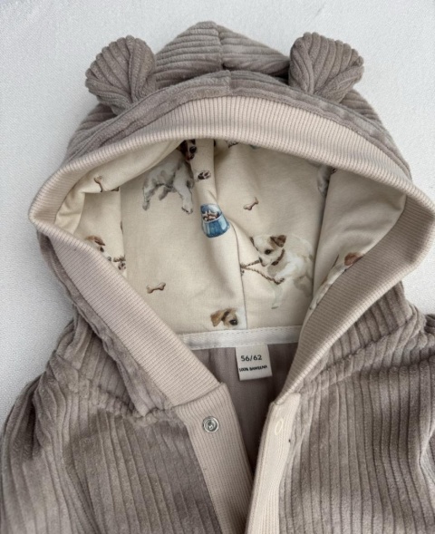 Kombinezon sztruks - beż lub czekolada