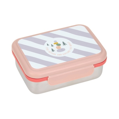 Lassig Lunchbox ze stali nierdzewnej Sunny Explorer rose/pink