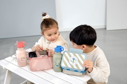 Lassig Lunchbox ze stali nierdzewnej Sunny Explorer green/blue