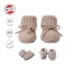 Lodger Buciki niechodki z wełny merino 100% jasnobeżowe Fleece Beige 0-6M