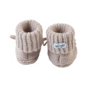 Lodger Buciki niechodki z wełny merino 100% jasnobeżowe Fleece Beige 0-6M