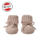 Lodger Buciki niechodki z wełny merino 100% jasnobeżowe Fleece Beige 0-6M