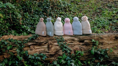 Lodger Czapeczka z wełny merino 100% miętowa Silk