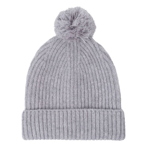 Lodger Czapeczka z wełny merino 100% szara Drizzle