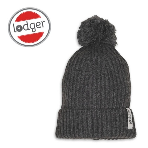 Lodger Czapeczka z wełny merino 100% grafitowa Pigeon