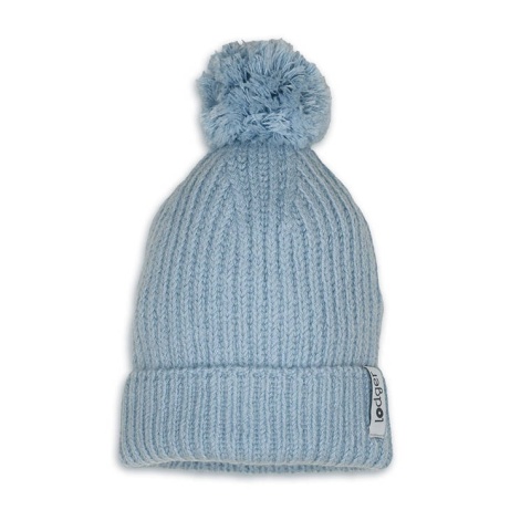 Lodger Czapeczka z wełny merino 100% niebieska Blue Fogg