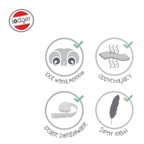 Lodger Czapeczka z wełny merino 100% niebieska Blue Fogg