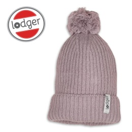 Lodger Czapeczka z wełny merino 100% różowa Rose
