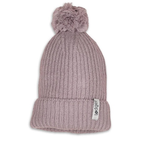 Lodger Czapeczka z wełny merino 100% różowa Rose