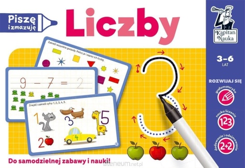 Kapitan Nauka. Liczby. Piszę i zmazuję 3-6 lat