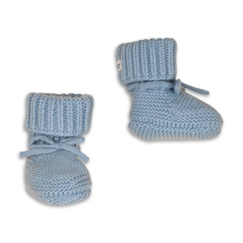 Lodger Buciki niechodki z wełny merino 100% niebieskie Blue Fogg 0-6 m/6-12 M