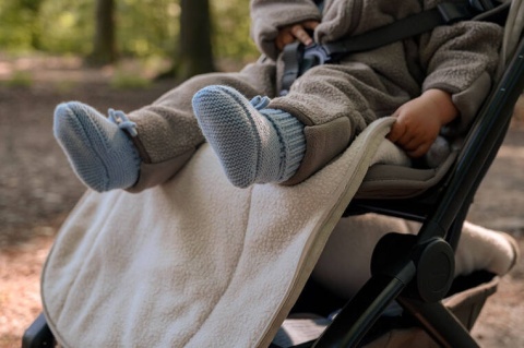 Lodger Buciki niechodki z wełny merino 100% niebieskie Blue Fogg 0-6 m/6-12 M