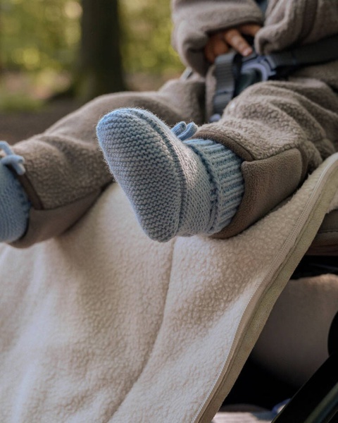 Lodger Buciki niechodki z wełny merino 100% niebieskie Blue Fogg 0-6 m/6-12 M