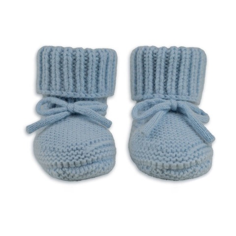 Lodger Buciki niechodki z wełny merino 100% niebieskie Blue Fogg 0-6 m/6-12 M