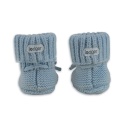 Lodger Buciki niechodki z wełny merino 100% niebieskie Blue Fogg 0-6 m/6-12 M